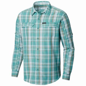 Columbia Silver Ridge™ 2.0 Plaid Långärmad Tröja Herr Gröna/Grå (XBUOL7230)